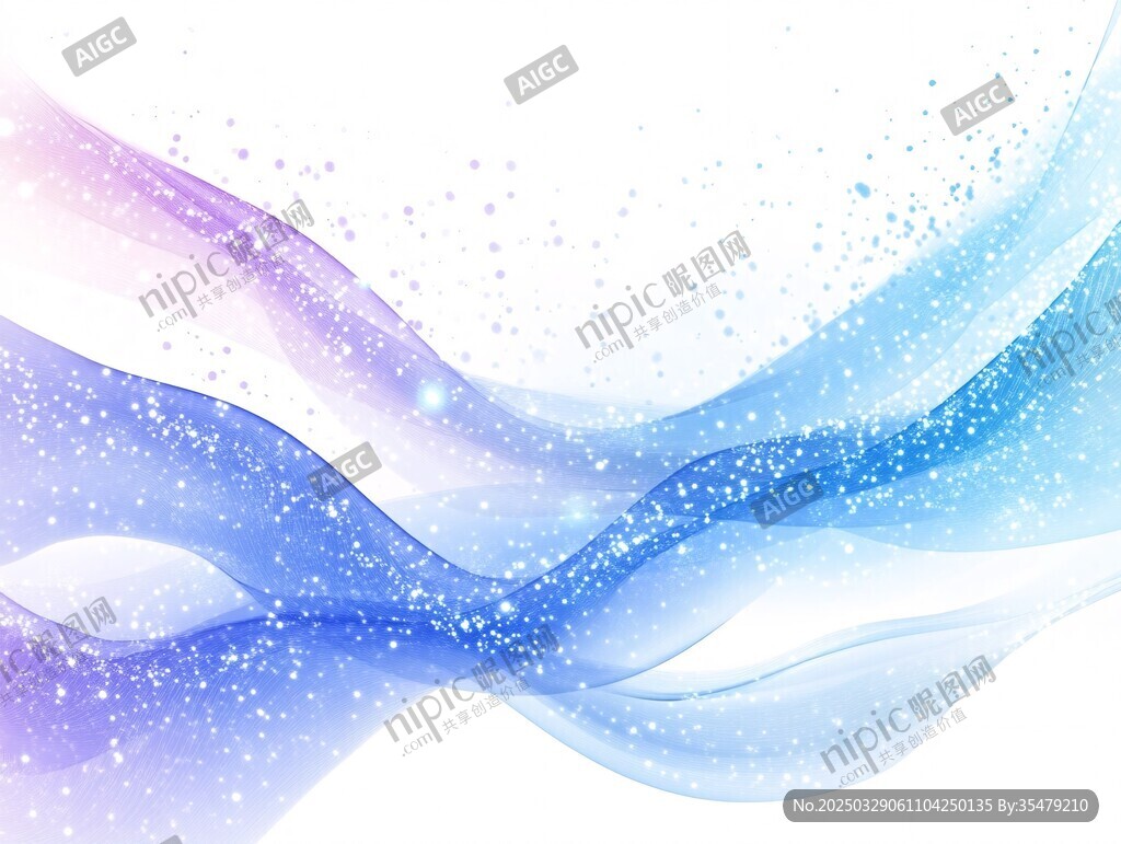 梦幻蓝紫渐变流体背景图