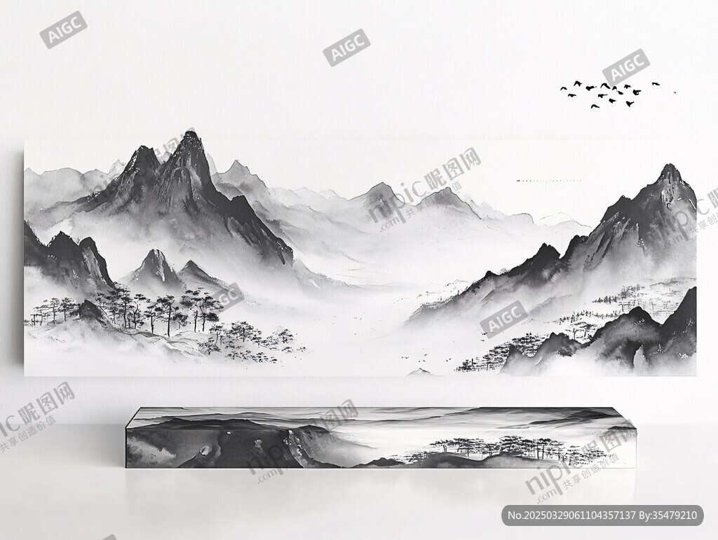 水墨山水意境图