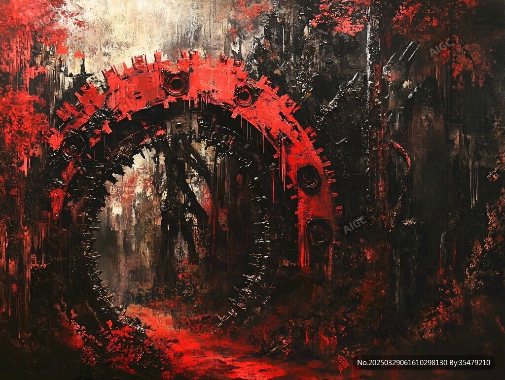 神秘红环丛林奇幻景象