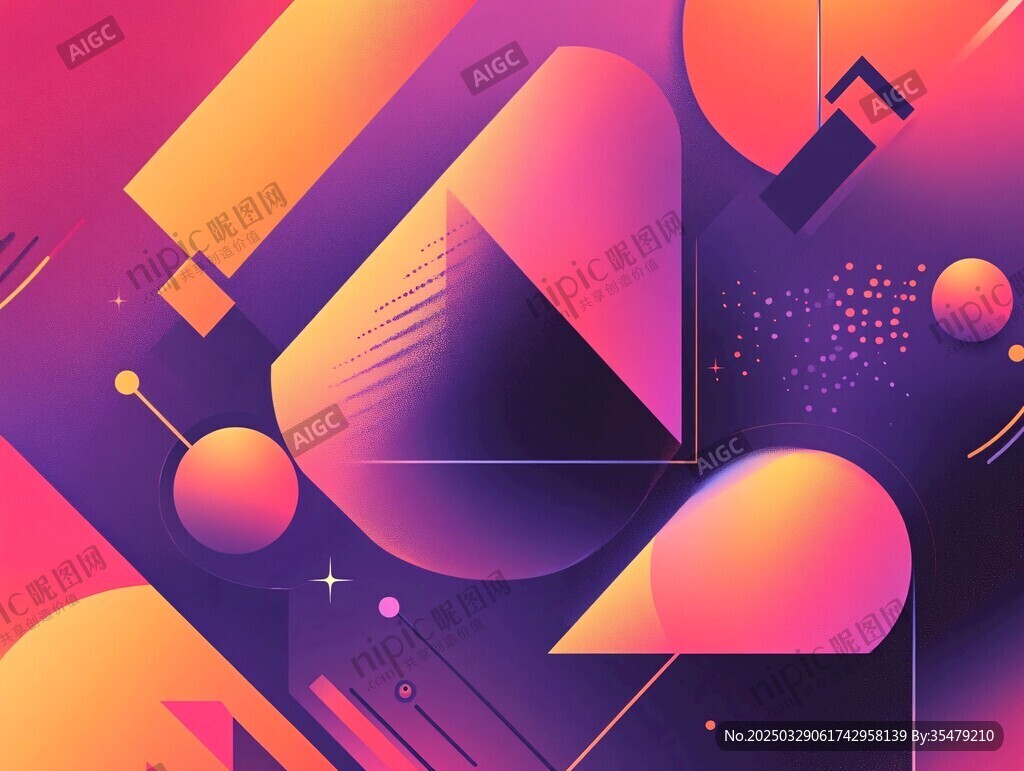 绚丽几何抽象艺术背景图