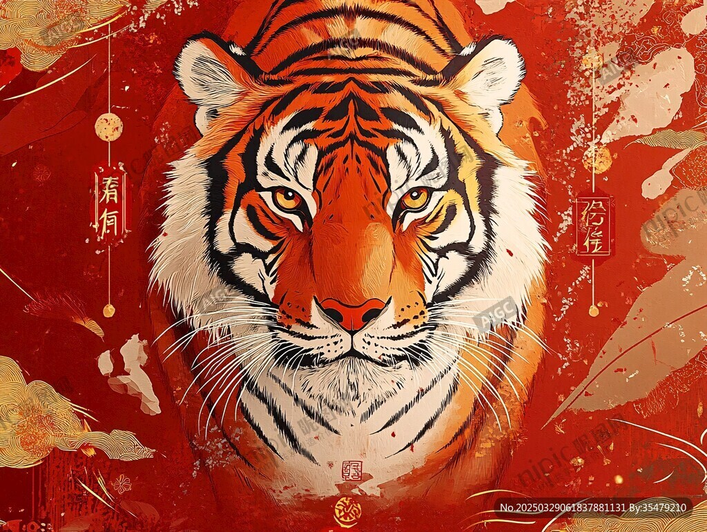 虎年祥瑞虎图