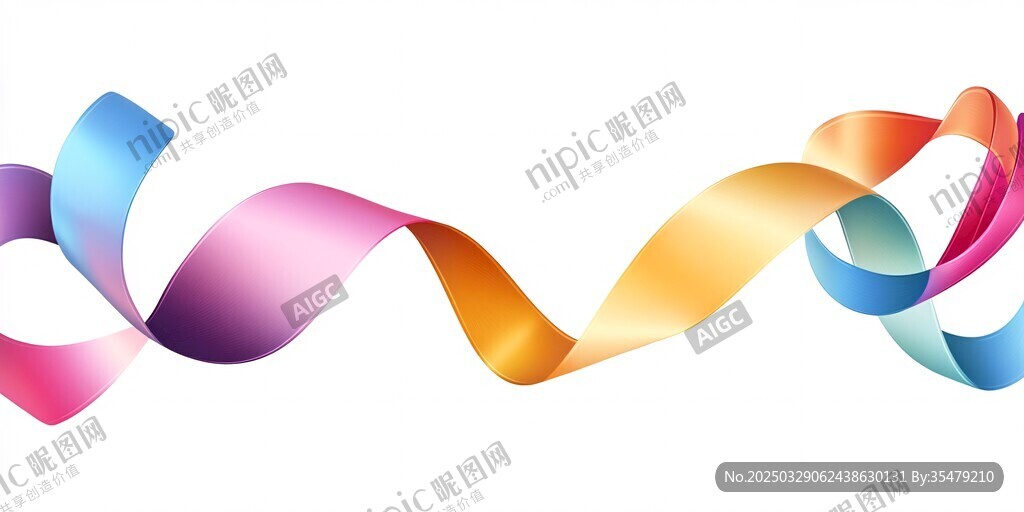 彩色飘带装饰图案
