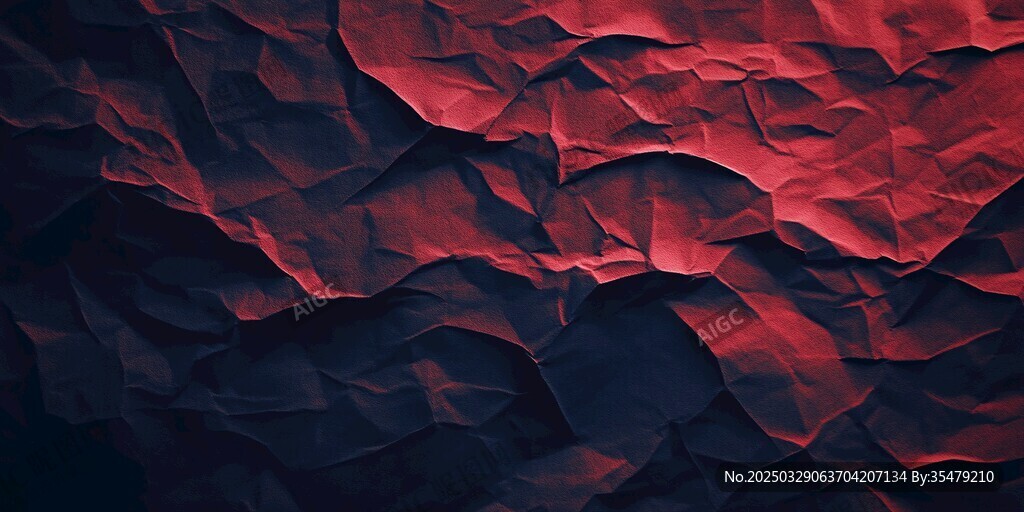 红色褶皱纹理抽象背景图