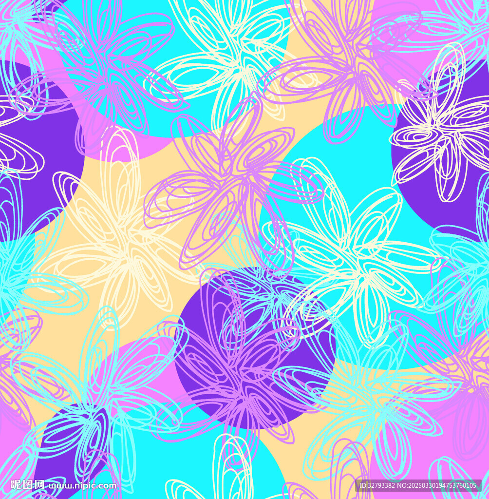 线条花