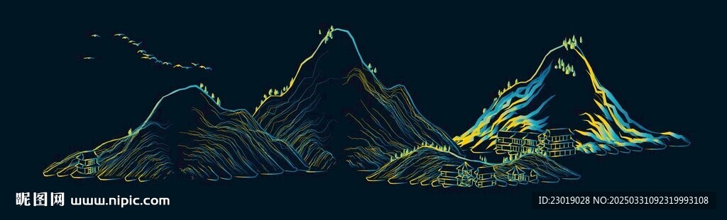 抽象山水画