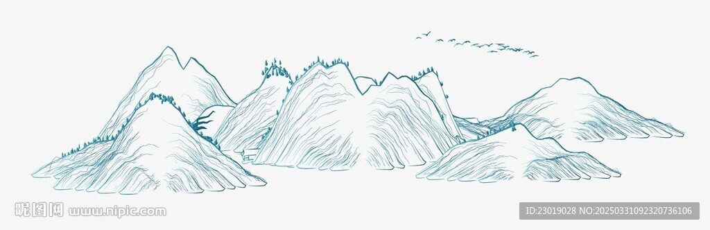 意境水墨山水画