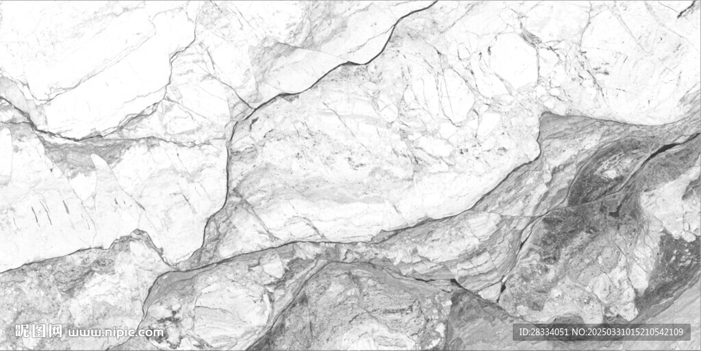 高清山水水墨白大理石