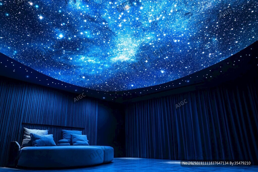 梦幻星空卧室天花板设计