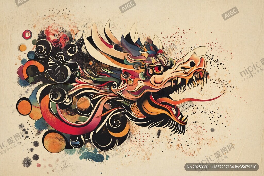 奇幻炫彩中国龙图腾艺术