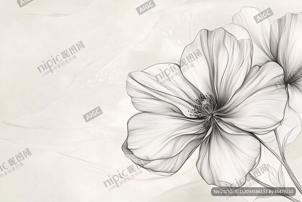 素描花卉图