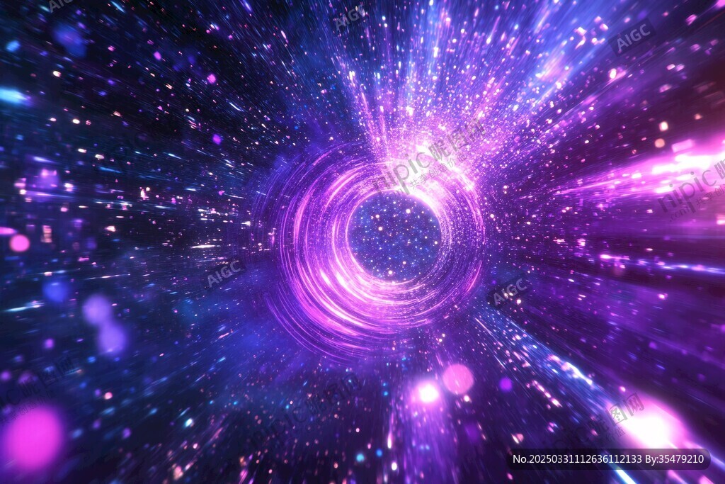 梦幻紫色宇宙星空漩涡