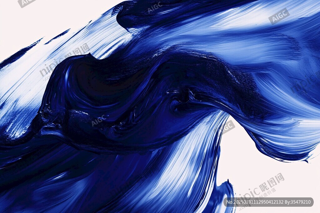蓝色动感笔触艺术纹理