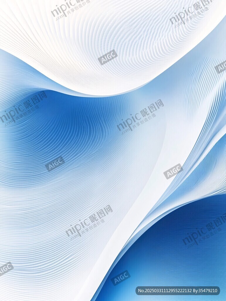 蓝白渐变流体抽象背景图