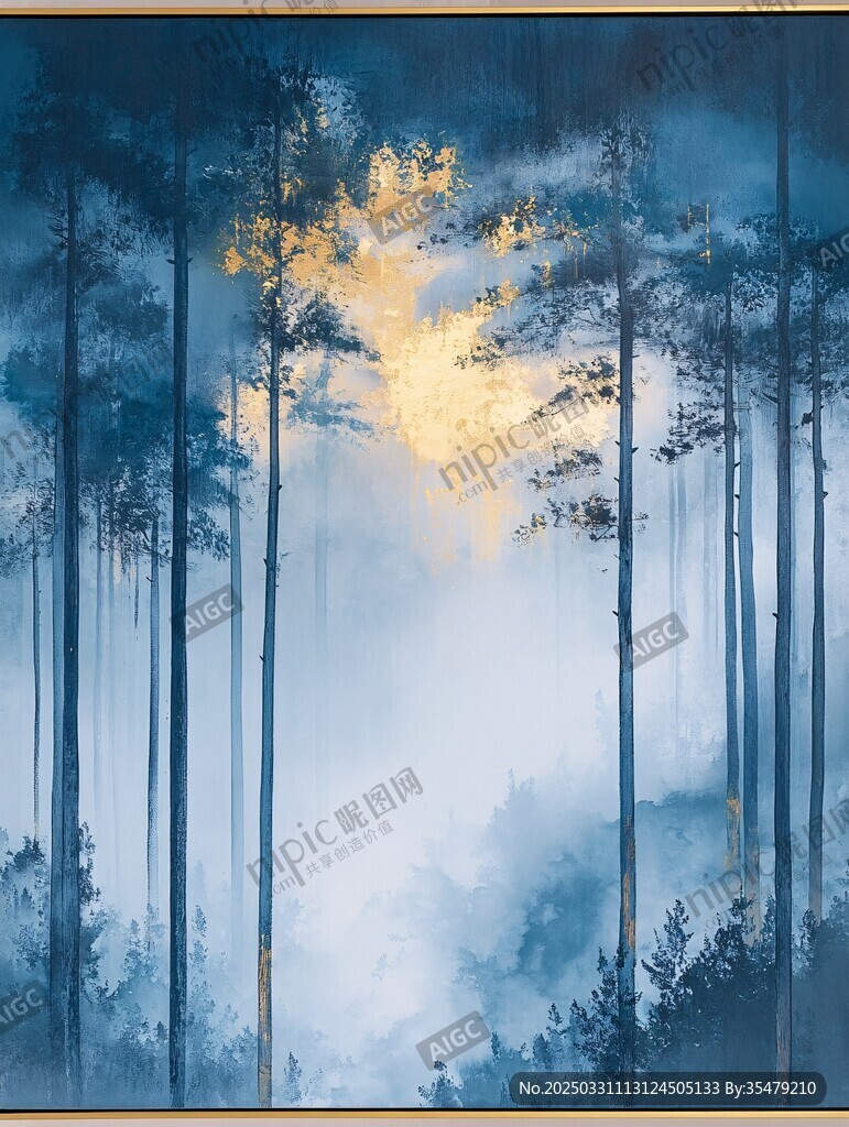 迷雾森林中的光影奇幻