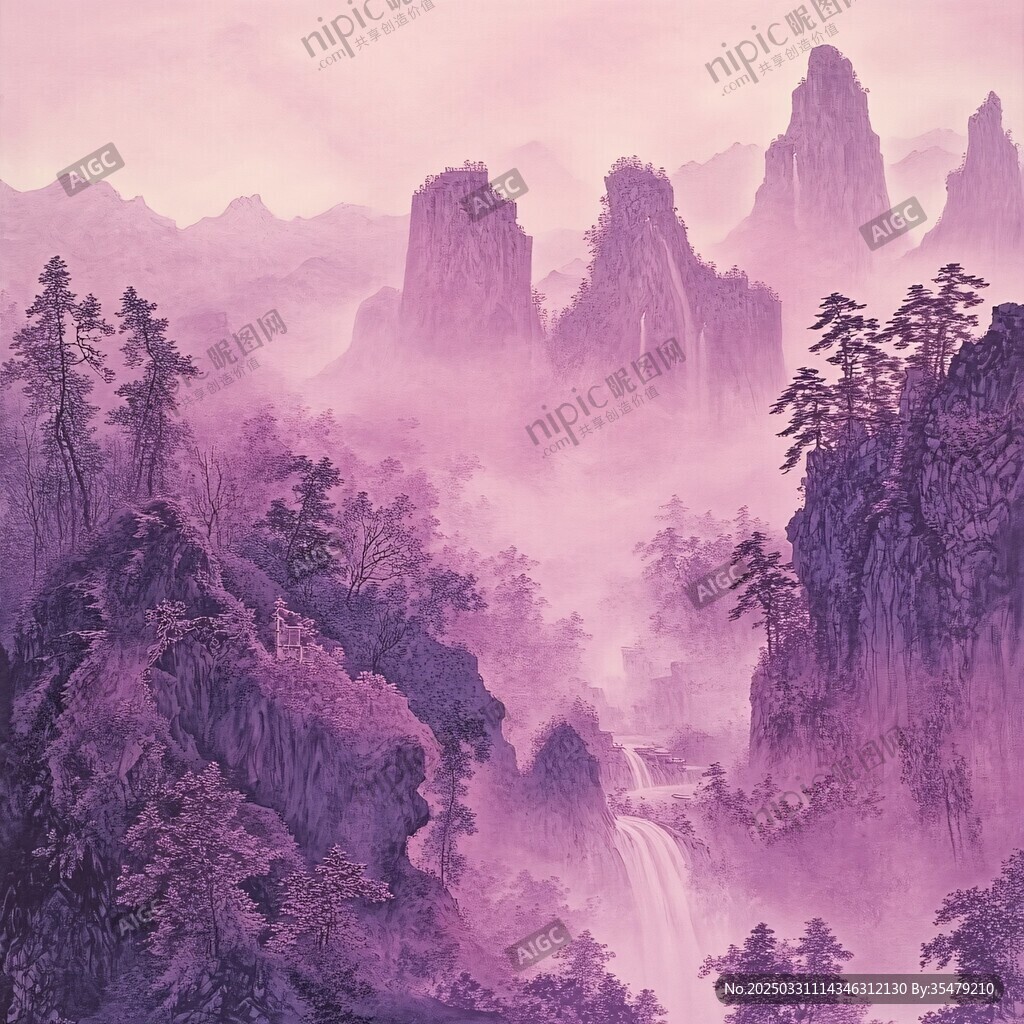 梦幻紫韵山水间