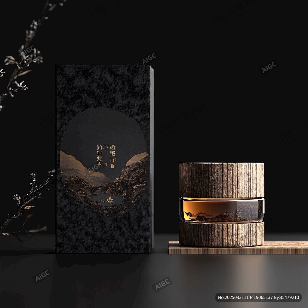 中式禅意茶叶礼盒与茶具