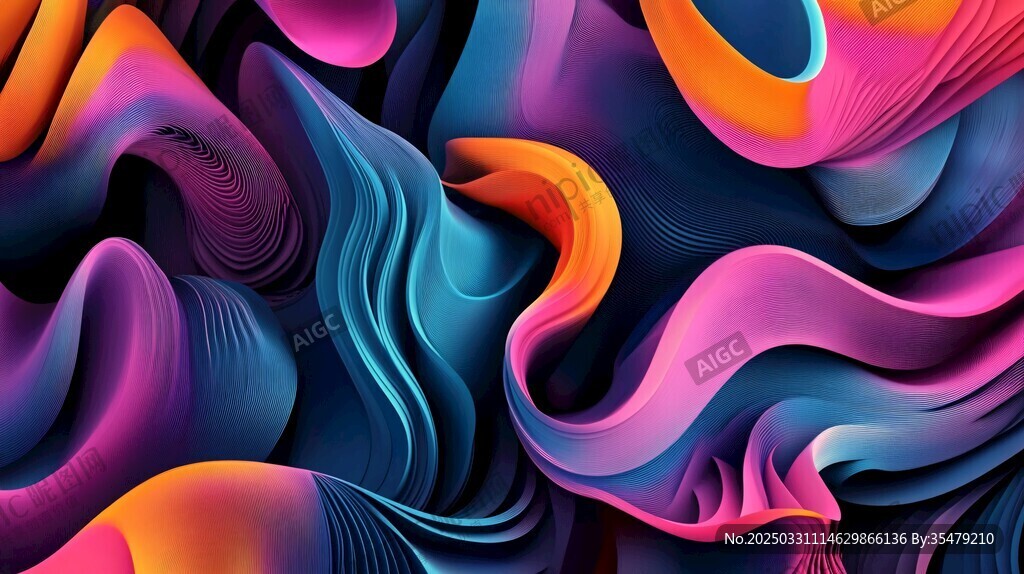 绚丽动感抽象流体图案