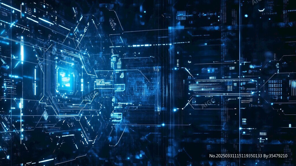 科技感十足的虚拟数字界面