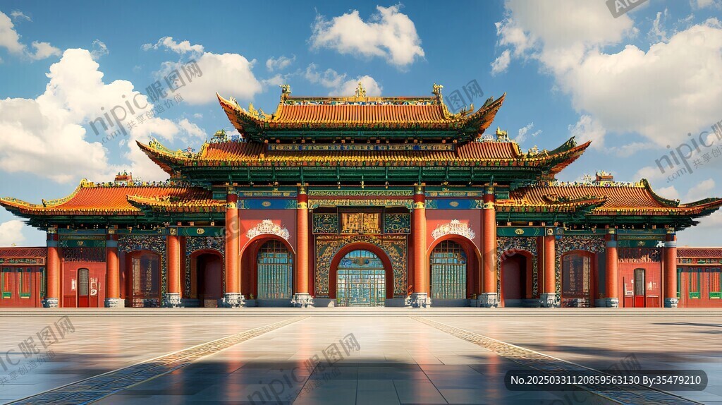 中式古典宫殿建筑景观
