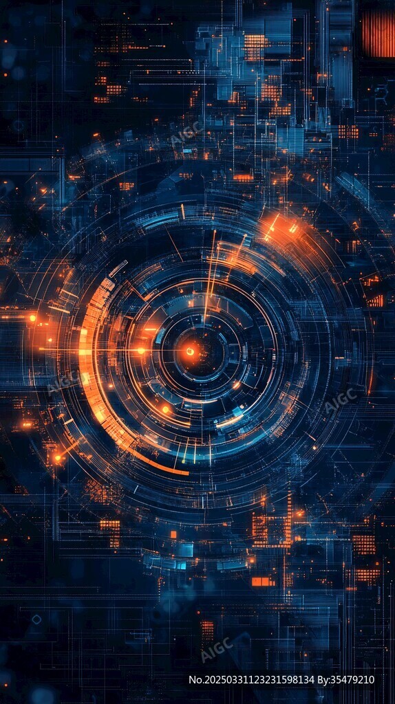 未来感科技环状视觉画面