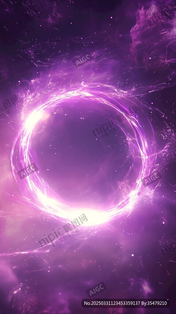 梦幻紫色宇宙能量光环