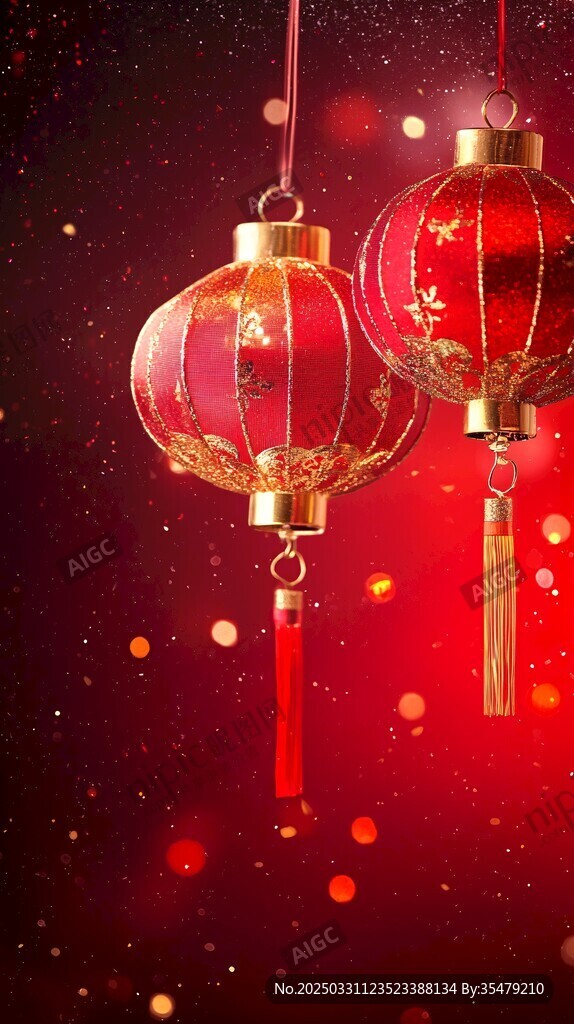 喜庆红灯笼 营造节日氛围