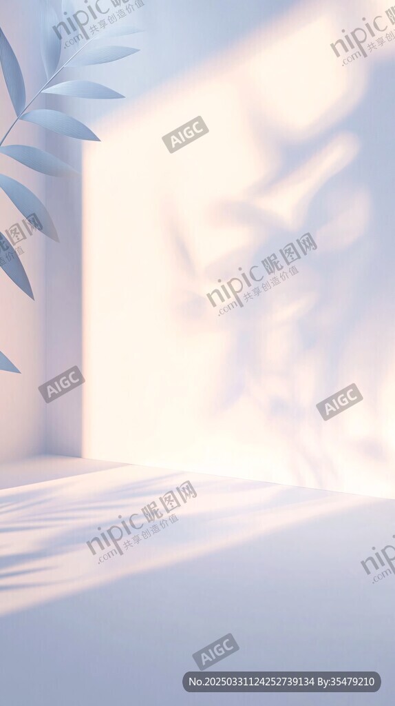 窗边光影与叶的静谧时刻