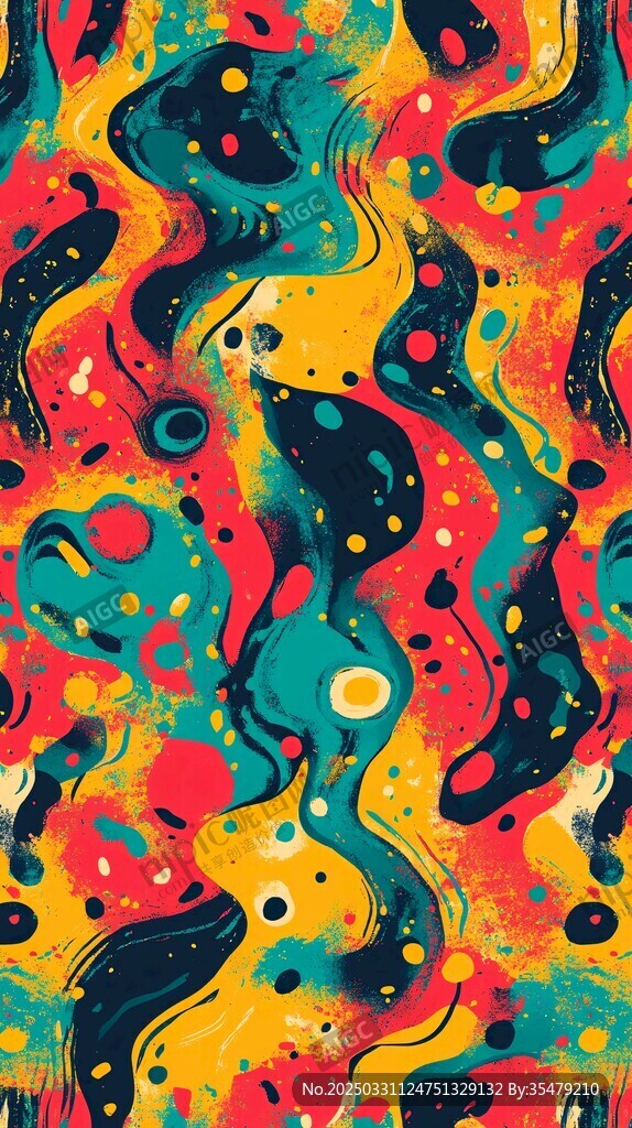 炫彩抽象流体艺术图案