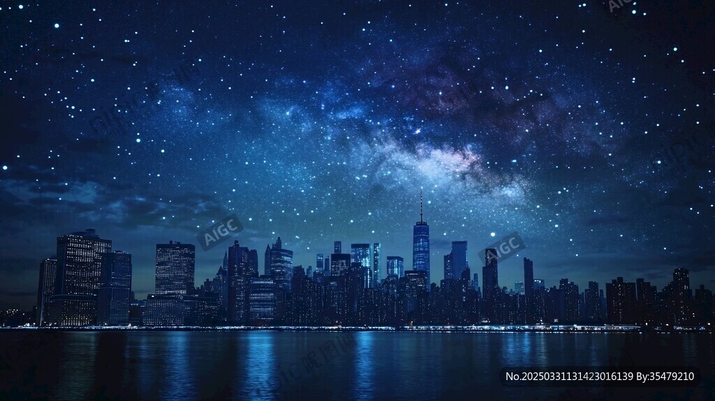 城市夜空下的璀璨星河