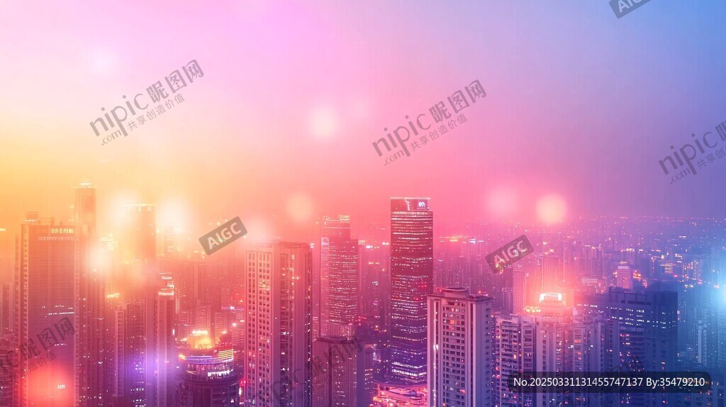 梦幻都市夜景灯光秀