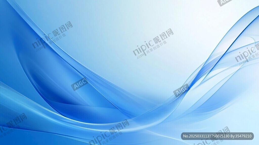 蓝色动感线条抽象背景图