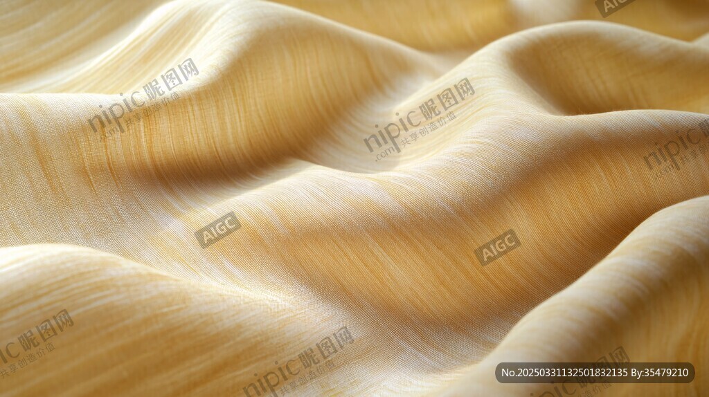 金黄丝绸纹理 质感细腻