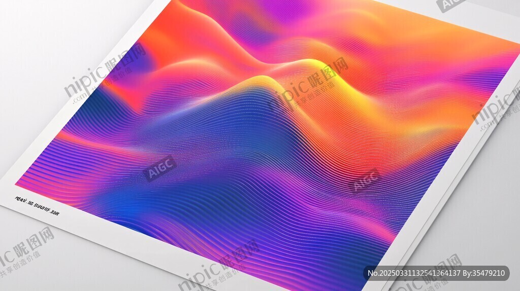 绚丽多彩抽象图案印刷品