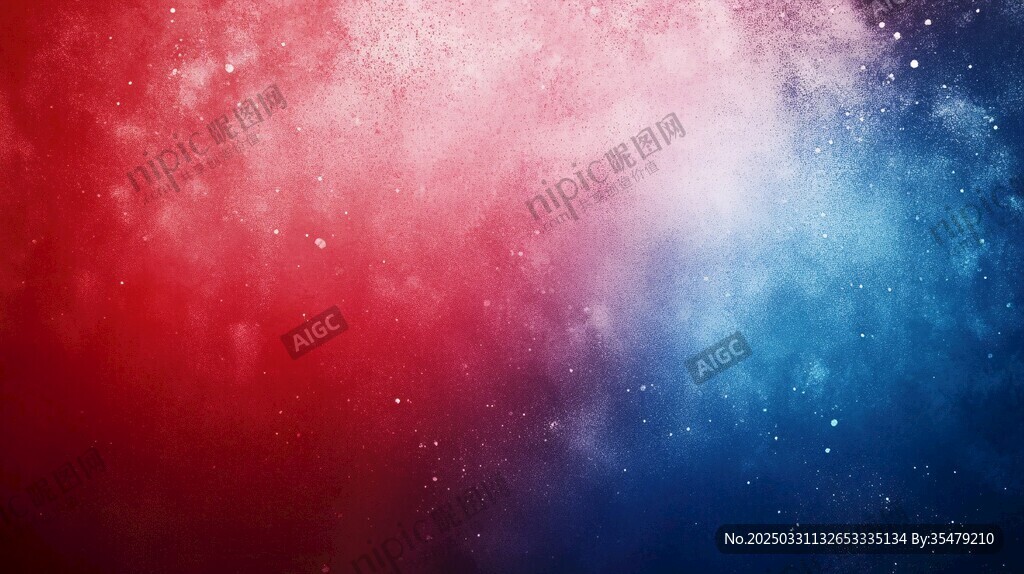 梦幻红蓝星空背景图
