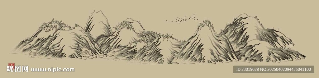 线条山脉