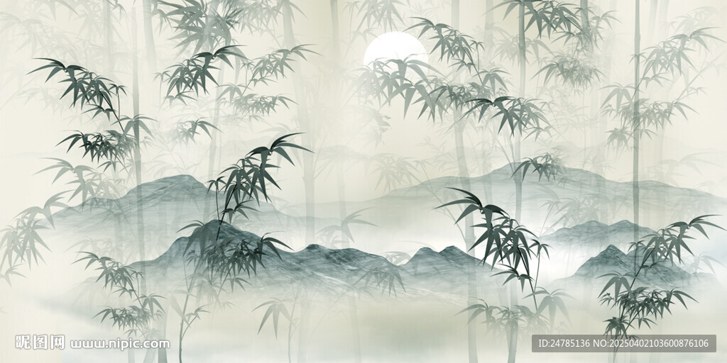 水墨竹子