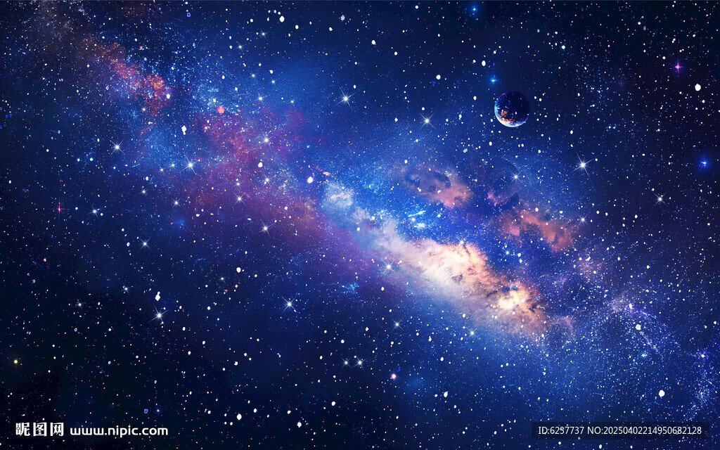 蓝色宇宙星空背景