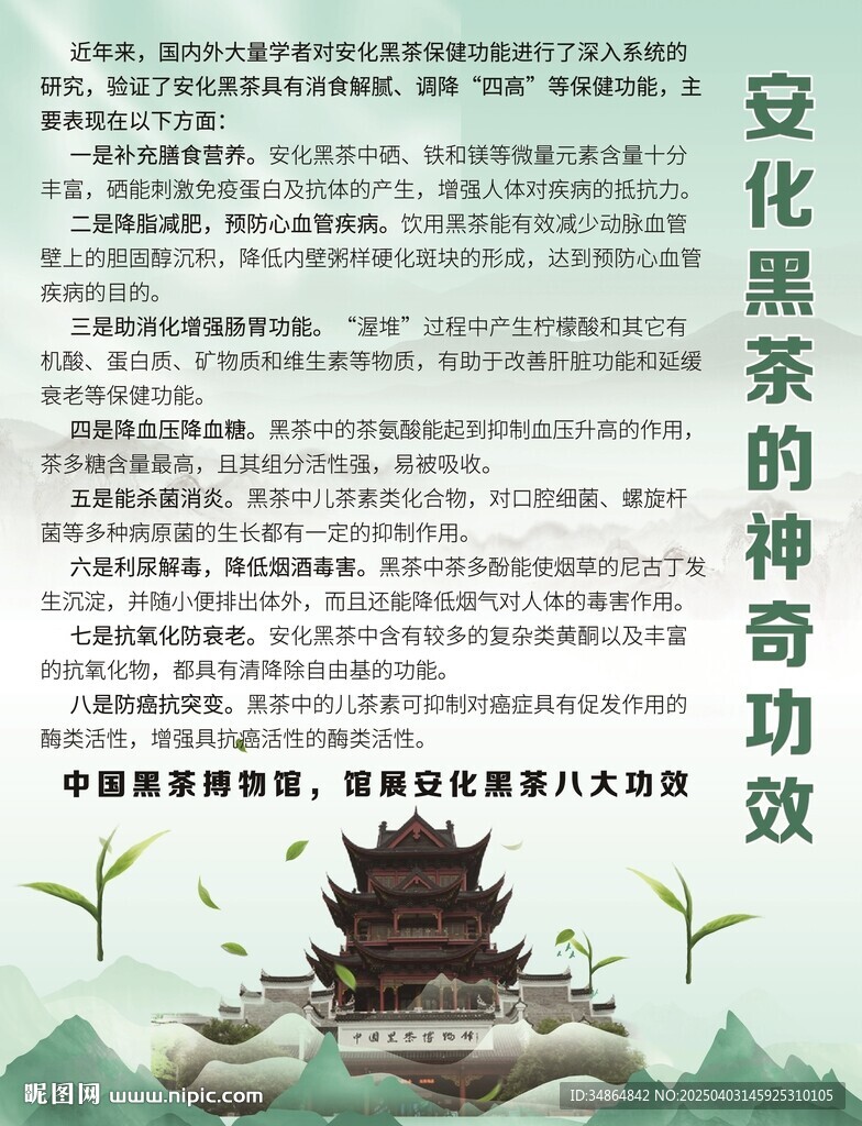 安化黑茶的神奇功效海报