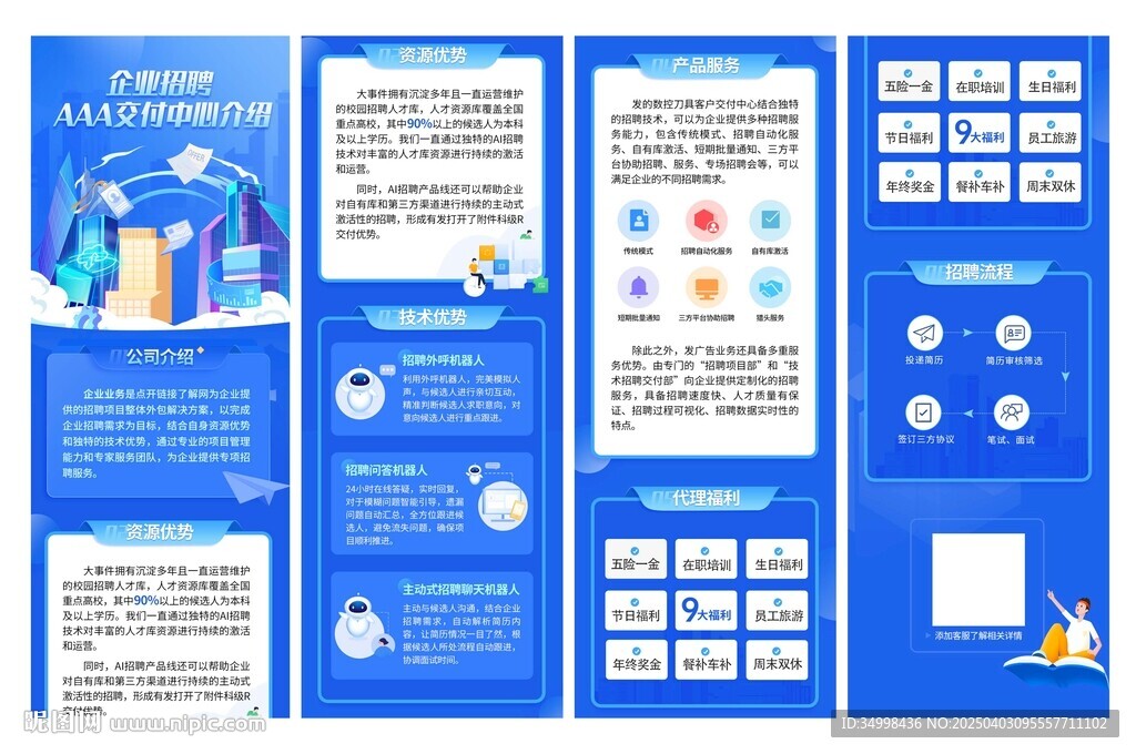 企业校园招聘公众号长图文