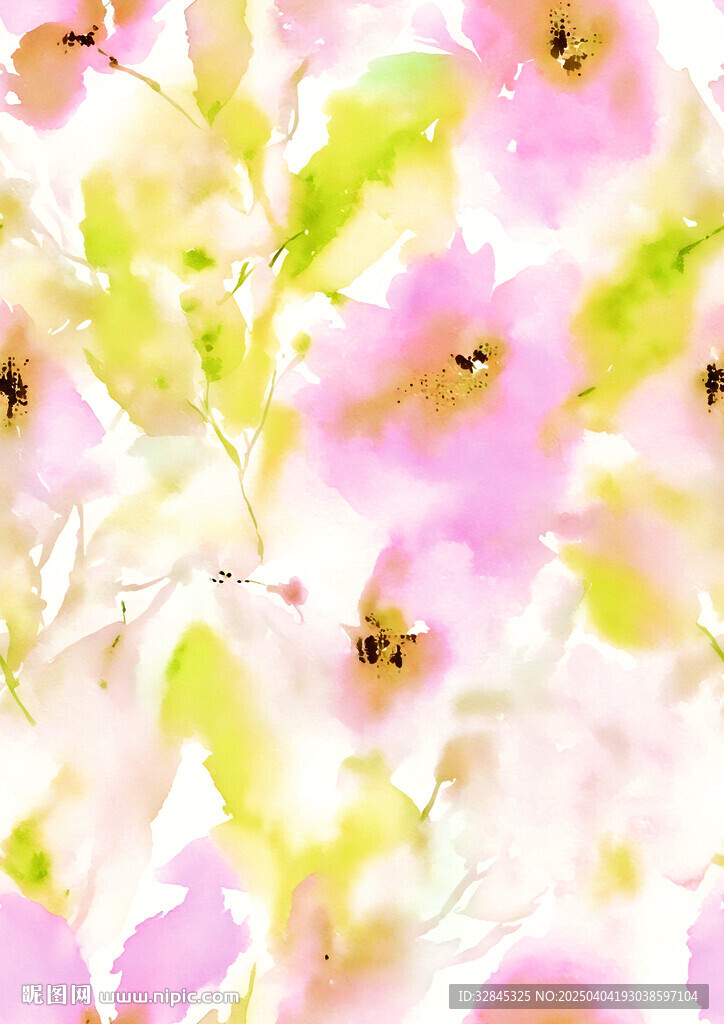 水彩花