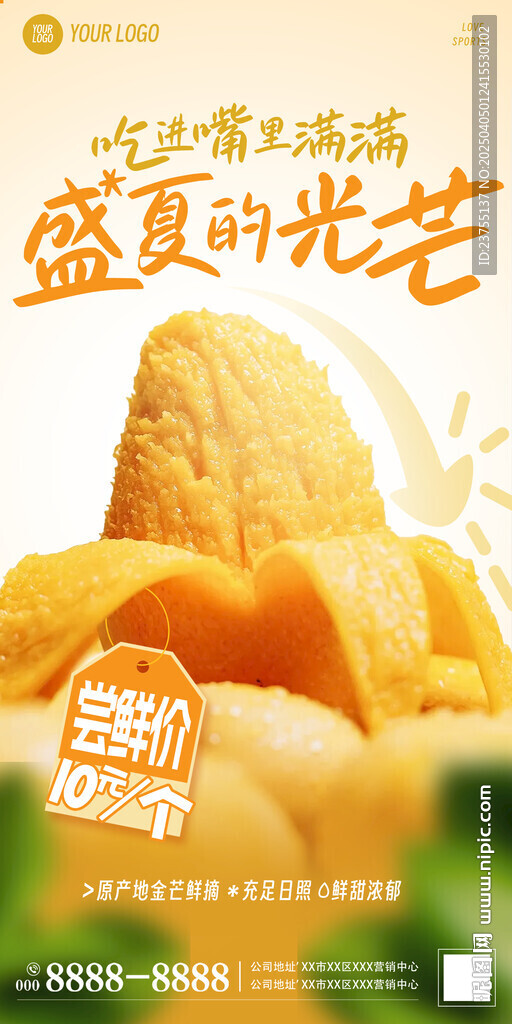 芒果促销海报