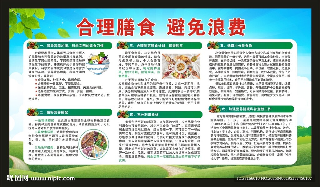 合理膳食宣传栏
