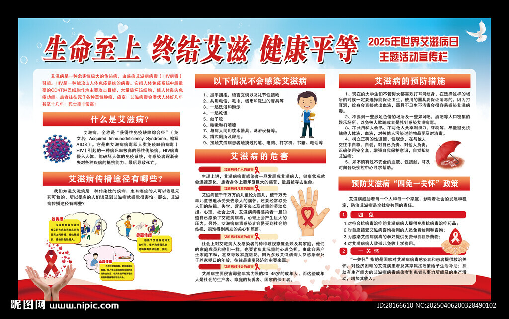世界艾滋病日宣传栏