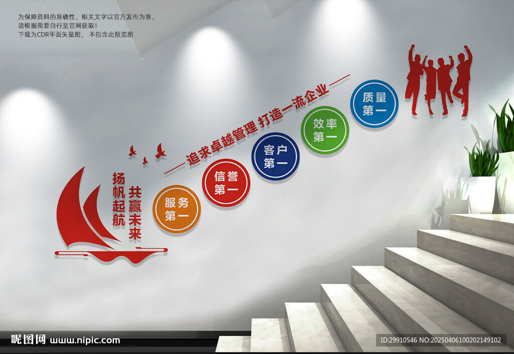 企业楼梯文化墙