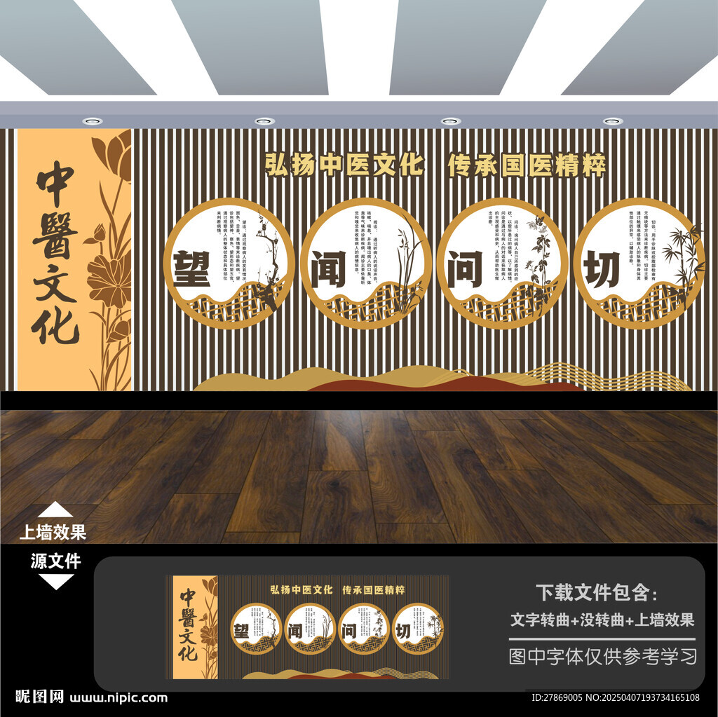 中医文化展板背景墙整面文化墙