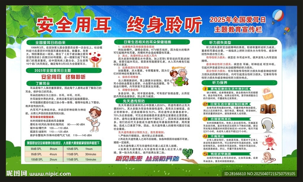 全国爱耳日宣传栏