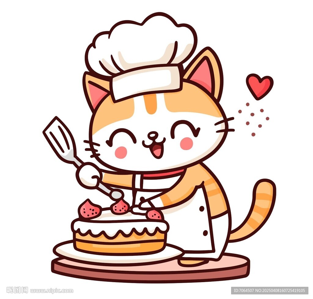 猫咪卡通甜品