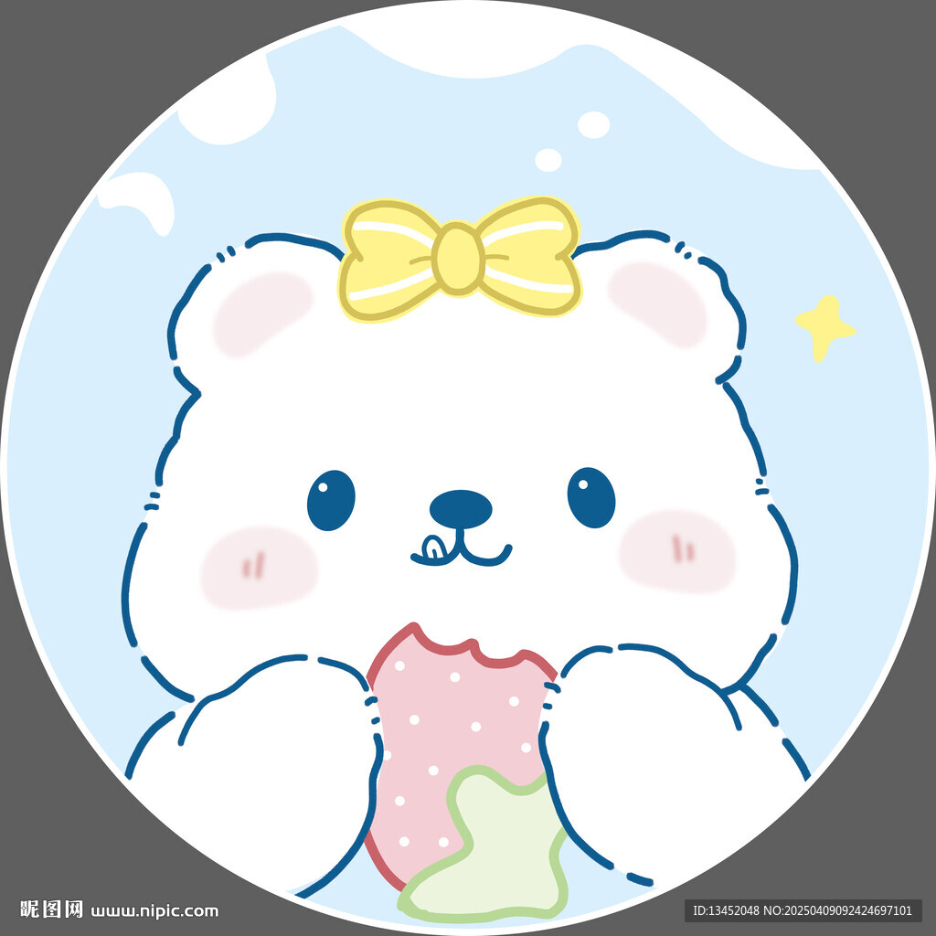 手绘卡通小熊