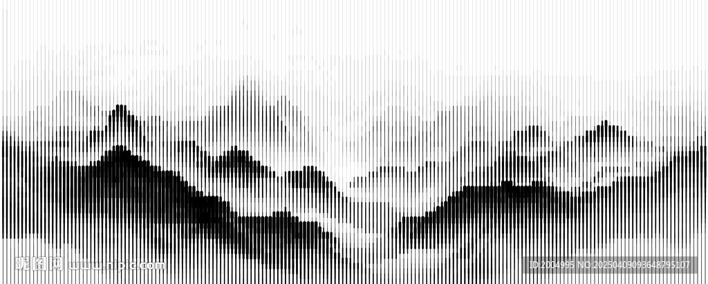 竖线条山