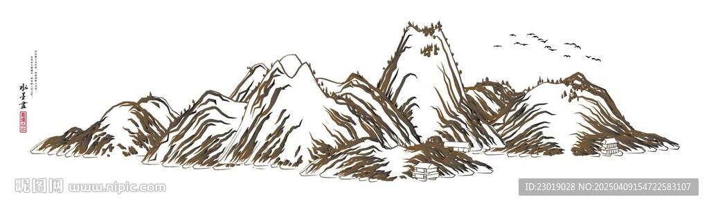 水墨山水画